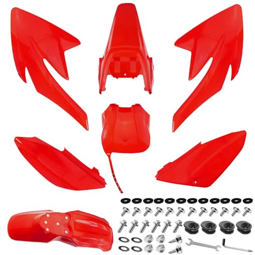 PRO BAT 7 PCs Plastics Fender Kit & Tank & Seat & Bolt - color: Red Plastic Fender Kit