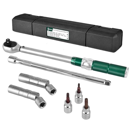 3/8" Drive 7Pcs Click Torque Wrench Set, 7.38-44.25 ft.lb / 10-60 Nm - size: 3/8″ 7PCS