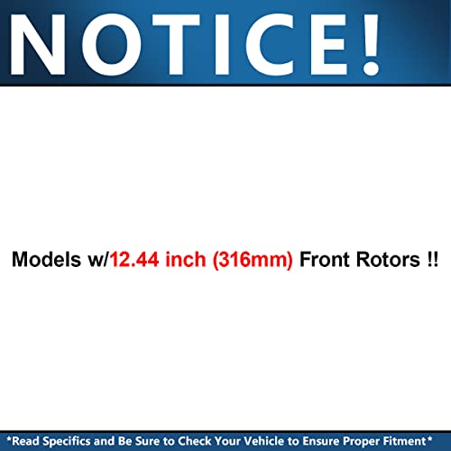 Detroit Axle - Brake Kit for 03-14 Volvo XC90 Brake Rotors and Brake Pads - size: 10PR1200234/kit