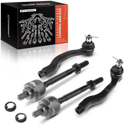 A-Premium Front Inner & Outer Tie Rod End Kit Fix Uneven Tire Wear