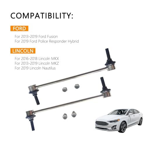 K750740 Stabilizer Bar Link Front For Ford(Edge,Fusion,Police Responder Hybrid) For Lincoln(MKX,MKZ,Nautilus) OE DG9Z5K484A - size: 831085