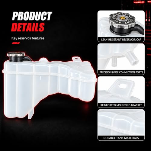 603-380 Engine Coolant Reservoir Tank with Cap for Chrysler 300 - size: 603-380