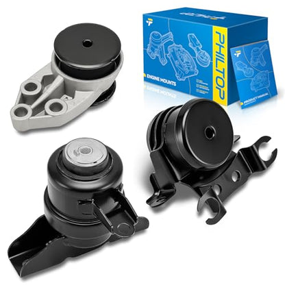 PHILTOP Set of 3 Engine Mounts for 2001-2004 Ford Escape Automatic - size: 2001-2004 Escape
