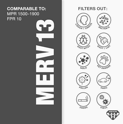 Aerostar Air Filter 20x20x1 MERV 13 AC Filter, HVAC, Furnace Filter, 6 Pack - style: 6 PACK