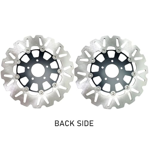 11.8" Front & Rear Floating Brake Rotors Disc Compatible with Harley Sportster Softail Touring Dyna Early Super Glide Motorcycle Brake Disc - size: 11.8" Front+Rear Rotors