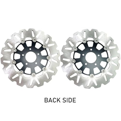11.8" Front & Rear Floating Brake Rotors Disc Compatible with Harley Sportster Softail Touring Dyna Early Super Glide Motorcycle Brake Disc - size: 11.8" Front+Rear Rotors