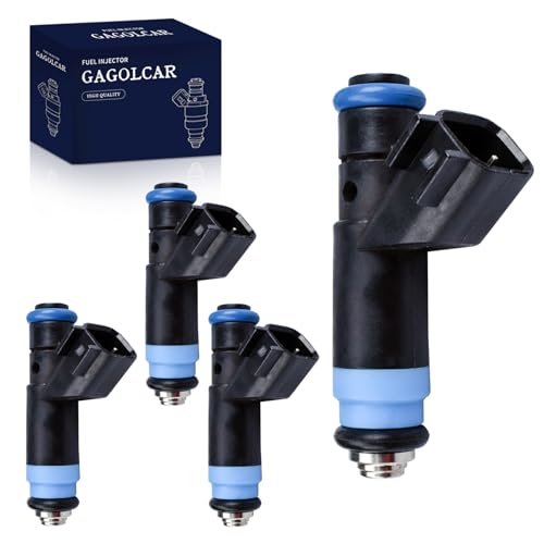 4-Pack Fuel Injectors Set | Compatible with Chrysler PT Cruiser 2003-2009 Dodge Caliber 2008-2009 Neon 2004-2005 2.4L L4| Replaces FJ601 4891574AA 4891574AB - size: 4 X FJ601