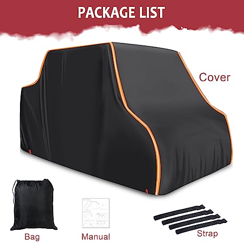 StarknightMT Heavy Duty UTV Cover 4 Seater Waterproof 420D Oxford Windproof - size: 157 x 65 x 77 inches
