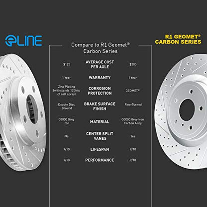 R1 Concepts Front and Rear Brake Kit Fits 2010-2022 Lexus GX460 - size: Front,Rear,Left,Right