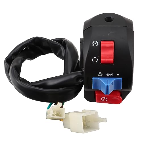 WOOSTAR 6 Wire 3 Function Right Handle Switch Replacement for 50cc 70cc 90cc 110cc 125cc Scooter Motorcycle - size: Right