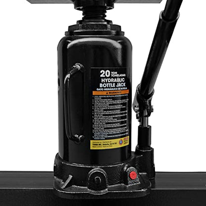Torin ATY20011B Steel H-Frame Hydraulic Garage/Shop Floor Press with Stamping Plates, 20 Ton (40,000 lb) Capacity, Black