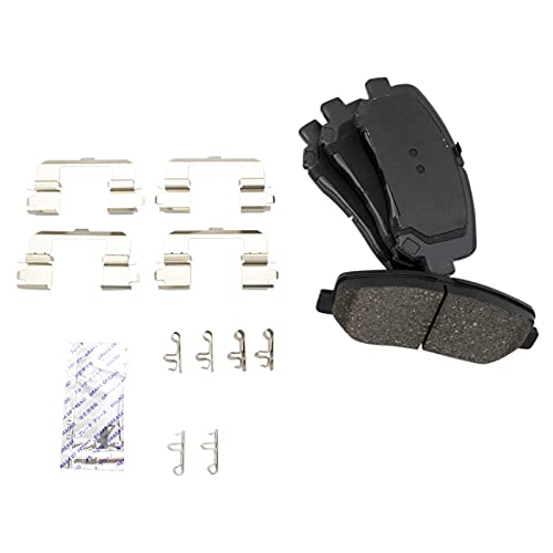 TRQ Front Rear Brake Pad and Rotor Set Ceramic Vented Solid Rotors - style: BKA14263