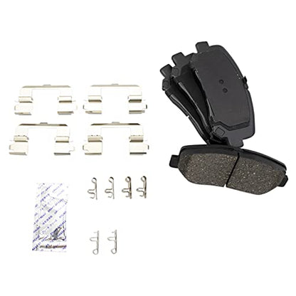 TRQ Front Rear Brake Pad and Rotor Set Ceramic Vented Solid Rotors - style: BKA14263