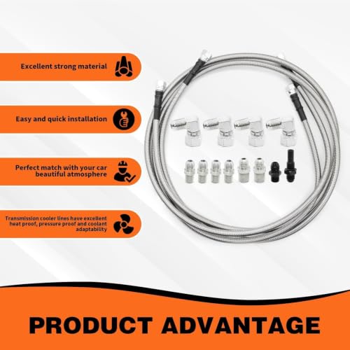 6AN 70" Cooler Line kit Compatible with TR6060 AOD 4L80E TH350
