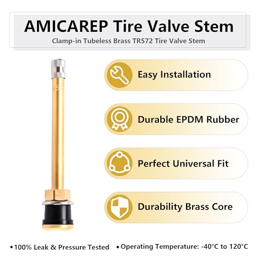 TR572 Valve Stem Clamp-in for Φ.625 Inch on Truck Bus Tires 10PCS - size: TR572