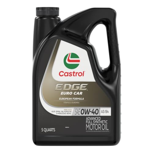 Castrol Edge Euro 0W-40 A3/B4 Advanced Full Synthetic Motor Oil, 5 Quarts - size: 5 Quart