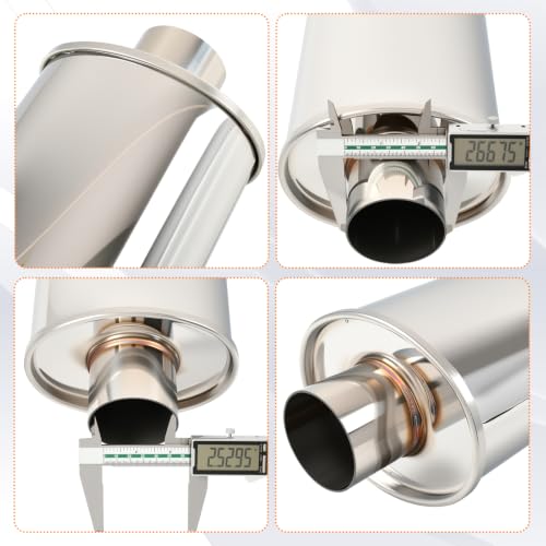 2.5'' Inch Ultra Quiet Exhaust Resonator,Performance Muffler Resonator 2.5" Inlet 2.5" Outlet 14" Overall Length T304 Stainless Steel Universal Fitment - size: 2.5''Inch