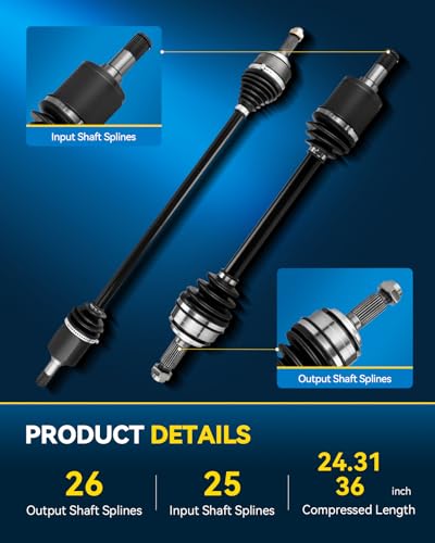 PHILTOP Front CV Axle Shaft Assembly for 2006-2015 Honda Civic Automatic
