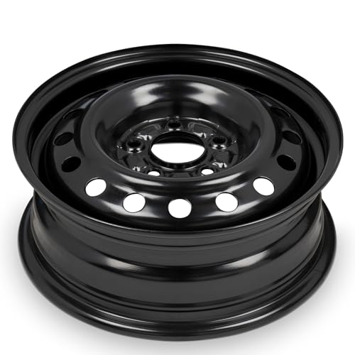For 2007-2012 Hyundai Elantra 15 Inch Black Painted Steel Rim - OE Direct Replacement - Road Ready Car Wheel - size: Fits: 2007-2012 Hyundai Elantra - 15" x 5.5"