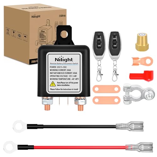 Nilight Remote Battery Disconnect Switch 12V 250A - color: 250A Standard