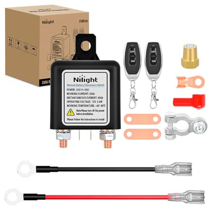Nilight Remote Battery Disconnect Switch 12V 250A - color: 250A Standard