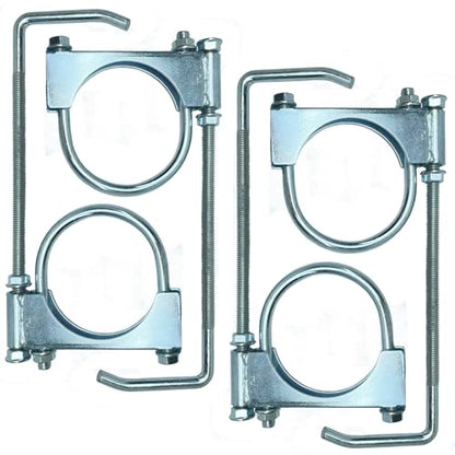 3" Universal Exhaust Clamp With Hanger, Muffler Hanger, 4 Pack - size: 3 Inch-4 PACK