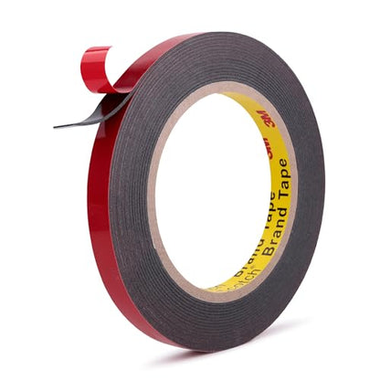 3M Automotive Acrylic Plus Tape, 0.39" x 18Ft, PT1100, Dark Gray - size: 0.39" x 18Ft