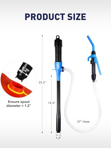 Cordless Fuel Transfer Pump Battery Powered Fluid Transfer Pump, 2.8 GPM - size: Portable Liquid Transfer Pump