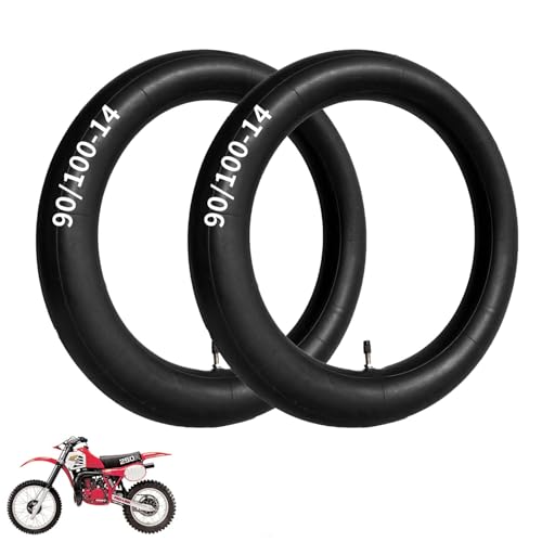 2 Pack 90/100-14" 3.00-14 inch Heavy Rear Inner Tube, 14 Inch Tire - size: 90/100-14 (2 Pack)