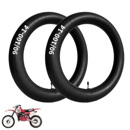 2 Pack 90/100-14" 3.00-14 inch Heavy Rear Inner Tube, 14 Inch Tire - size: 90/100-14 (2 Pack)