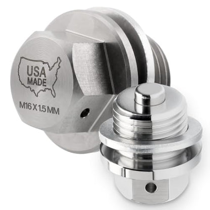 Votex - Made in USA - M16 X 1.5 MM Magnetic Engine Oil Drain Plug fits Mini, Subaru, Toyota, and More - Stainless Steel - Part Number DP009 - size: M16-1.5 Magnetic Drain Plug