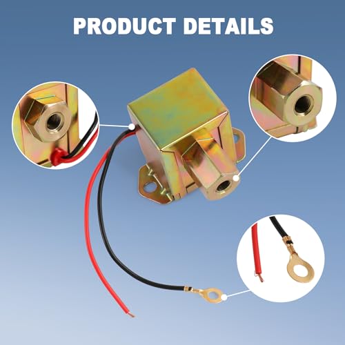 12V Universal Electric Fuel Pump EP014 For Metal Solid Diesel or Petro 4-6 PSI EP-014 (Pack of 2) - size: EP014 (4-6 PSI) (Pack of 2)