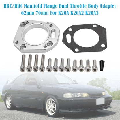Bruce & Shark Throttle Body Adapter 62mm 70mm for K20A K20A2 K20A3 Z1 Flange