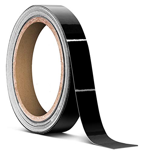 VViViD Black Gloss Air-Release Adhesive Vinyl Tape Roll (1/2 Inch x 20ft) - size: 1/2" x 20ft
