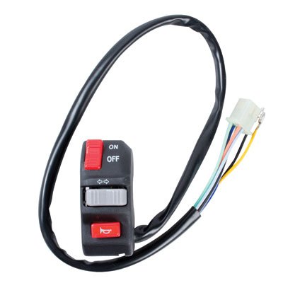 Tusk Compact Control Switch with On/Off – Handlebar Mounted Universal Motorcycle & ATV Control Switch with Turn Signal and Horn
