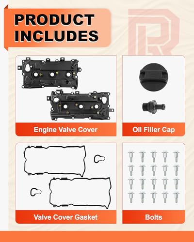 Engine Valve Cover Kit with Gasket & Bolts for 3.5L N-ISSAN I-NFINITI - size: 264996, 264995