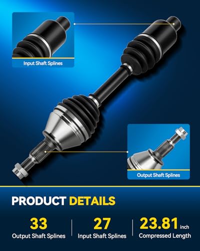 PHILTOP Front Right CV Axle Shaft for Traverse 2009-2017, Acadia 2007-2017, Enclave 2008-2017, Outlook 2007-2010, Acadia Limited 2017, 66-1466 Axle Shaft Assembly - size: 66-1466