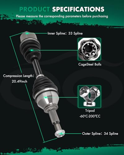 SCITOO CV Axle Drive Shaft For Chevrolet,For Pontiac 05-11