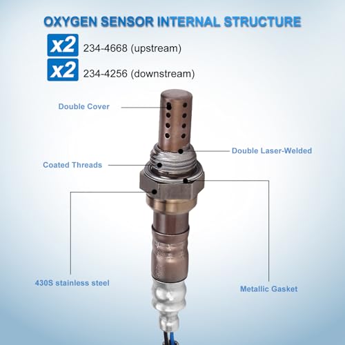 Oxygen O2 Sensor Upstream and Downstream 4PCS 234-4668 234-4256