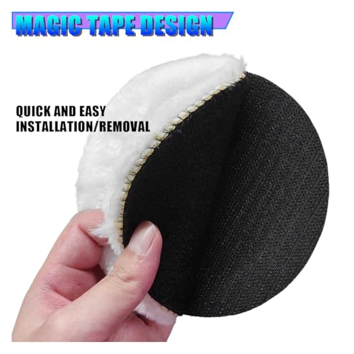 3 Inch Microfiber Car Polishing Pads, Small Automotive Buffing Wheel with M14 Drill Adapter, Vehicle Buffer Polisher Pad for Drill Buffer Attachment (3IN) - size: 3IN
