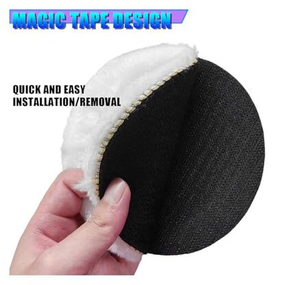 3 Inch Microfiber Car Polishing Pads, Small Automotive Buffing Wheel with M14 Drill Adapter, Vehicle Buffer Polisher Pad for Drill Buffer Attachment (3IN) - size: 3IN