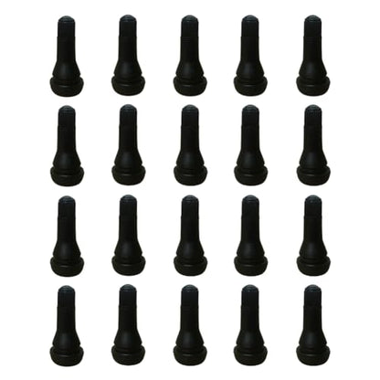 20Pcs TR413 Tubeless Valve Stems, Black Rubber Snap-in Valves Tubeless Tire Valve Stems Replacement for Tubeless 0.453 inches Rim Holes on Standard Auto Tires - size: TR413-20pcs