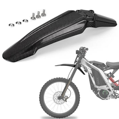 XINGWU Front Fender for Surron Light Bee X/S Segway X160/X260 Dirt Bike Motorcycle Front Fender Modified Mudguard Protector for Eikes Carbon Fiber Style - size: Front Fender, style: Carbon Fiber Style