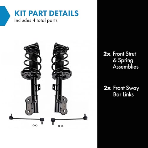 TRQ Front Suspension Kit Complete Strut & Coil Spring Assembly Sway Bar - style: SCA28767
