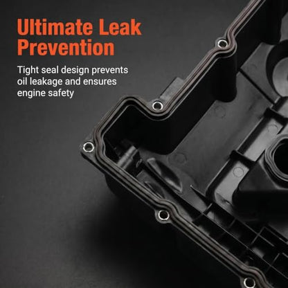 Replace 11127552281 Engine Valve Cover - Compatible with BMW Vehicles - 2.5L, 3.0L - 125i, 128i, 130i, 323i, 328i, 525i, 528i, 530i, X3, X5, Z4 - E60 E70 E82 E83 E84 E89 E90 E92