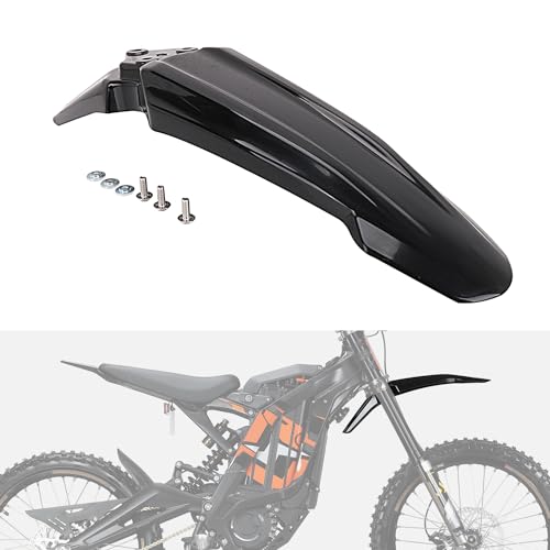 Front Fender for Surron Sur Ron LBX, Electric Dirt Bike Mudguard Compatible Fit for EKX X21 X20 Segway X260 X160 PP Material Not Fits RST Fork Black - color: black