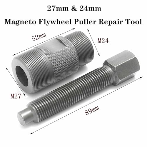 2 Coil Ignition Magneto Stator Plate for 50 70 90 110 125cc Taotao Kazuma SSR Baja ATV Quad Dirt Kick Bike 4 Wheeler with 24mm&27mm Magneto Flywheel GY6 Puller ATV Scooter Repair Tool