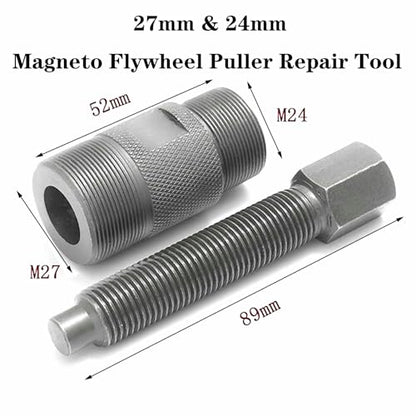 2 Coil Ignition Magneto Stator Plate for 50 70 90 110 125cc Taotao Kazuma SSR Baja ATV Quad Dirt Kick Bike 4 Wheeler with 24mm&27mm Magneto Flywheel GY6 Puller ATV Scooter Repair Tool