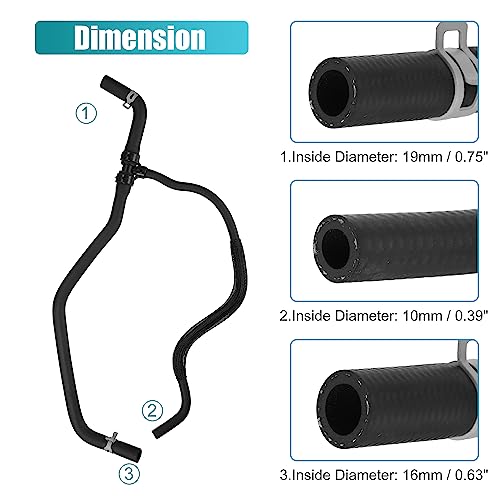 X AUTOHAUX HVAC Heater Hose for Chrysler 300 2011-2020 for Dodge Challenger 2011-2021 for Dodge Charger 2011-2021 Heater Supply Hose Replace No.55038163AI/55038163AE