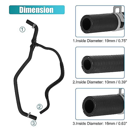 X AUTOHAUX HVAC Heater Hose for Chrysler 300 2011-2020 for Dodge Challenger 2011-2021 for Dodge Charger 2011-2021 Heater Supply Hose Replace No.55038163AI/55038163AE